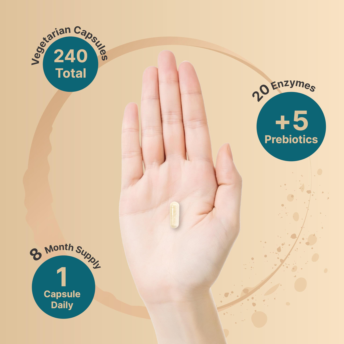 Salud y Equipamiento Médico - Enzimas Digestivas Con Prebioticos 400 Mg Naturebell 3