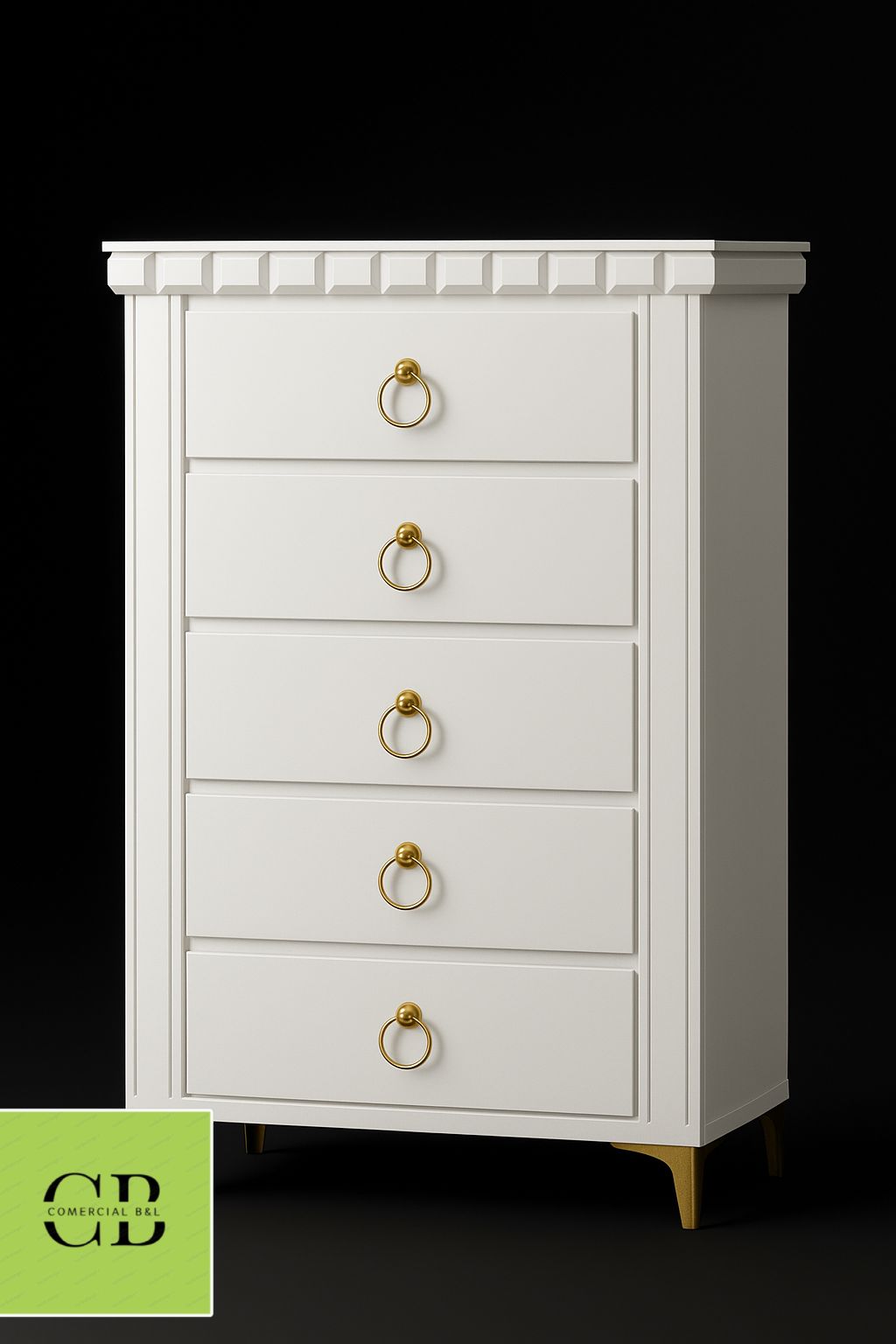 muebles y colchones - Biuro de 5 gavetas  0