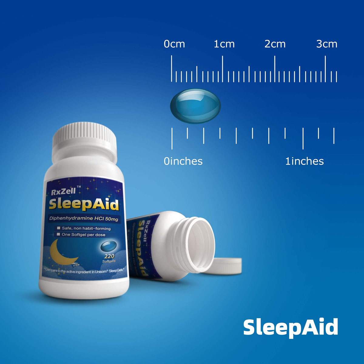 Salud y Equipamiento Médico - Rxzell Sleep Aid Difenhidramina Hcl 50 Mg 220 Capsulas Bland 2