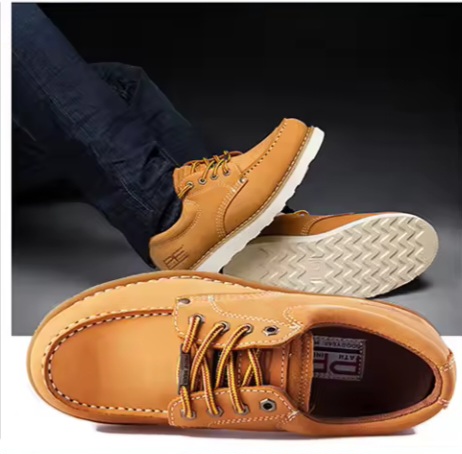 zapatos para hombre - Hermoso botines el cuero amarillo size 8 3