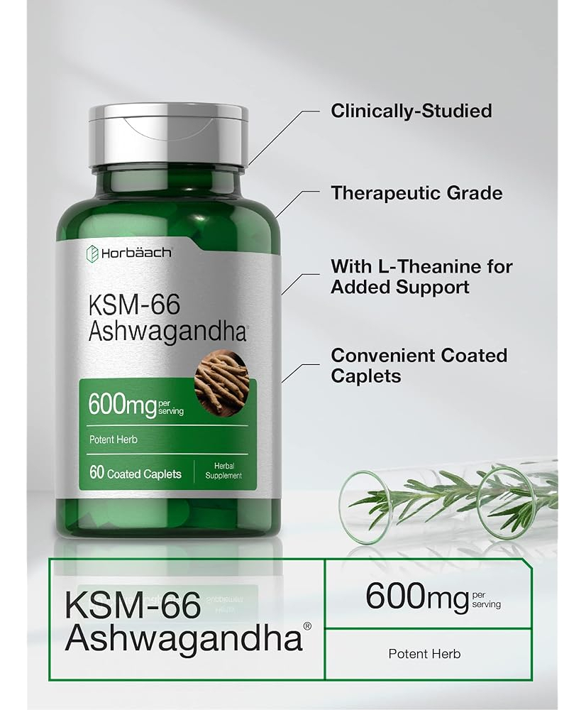 Salud y Equipamiento Médico - Ksm-66 Ashwagandha 600mg | 60 Comprimidos | Con L-teanina | 2