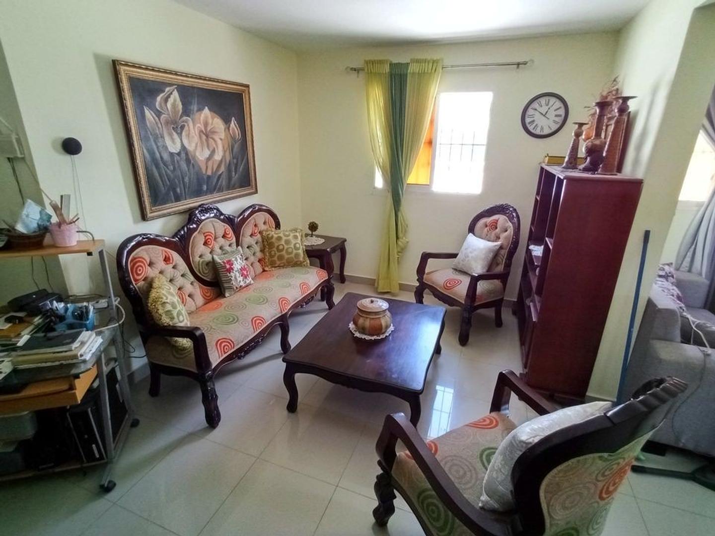 muebles y colchones - Set / Juego de Muebles en Caoba Tapizado 0