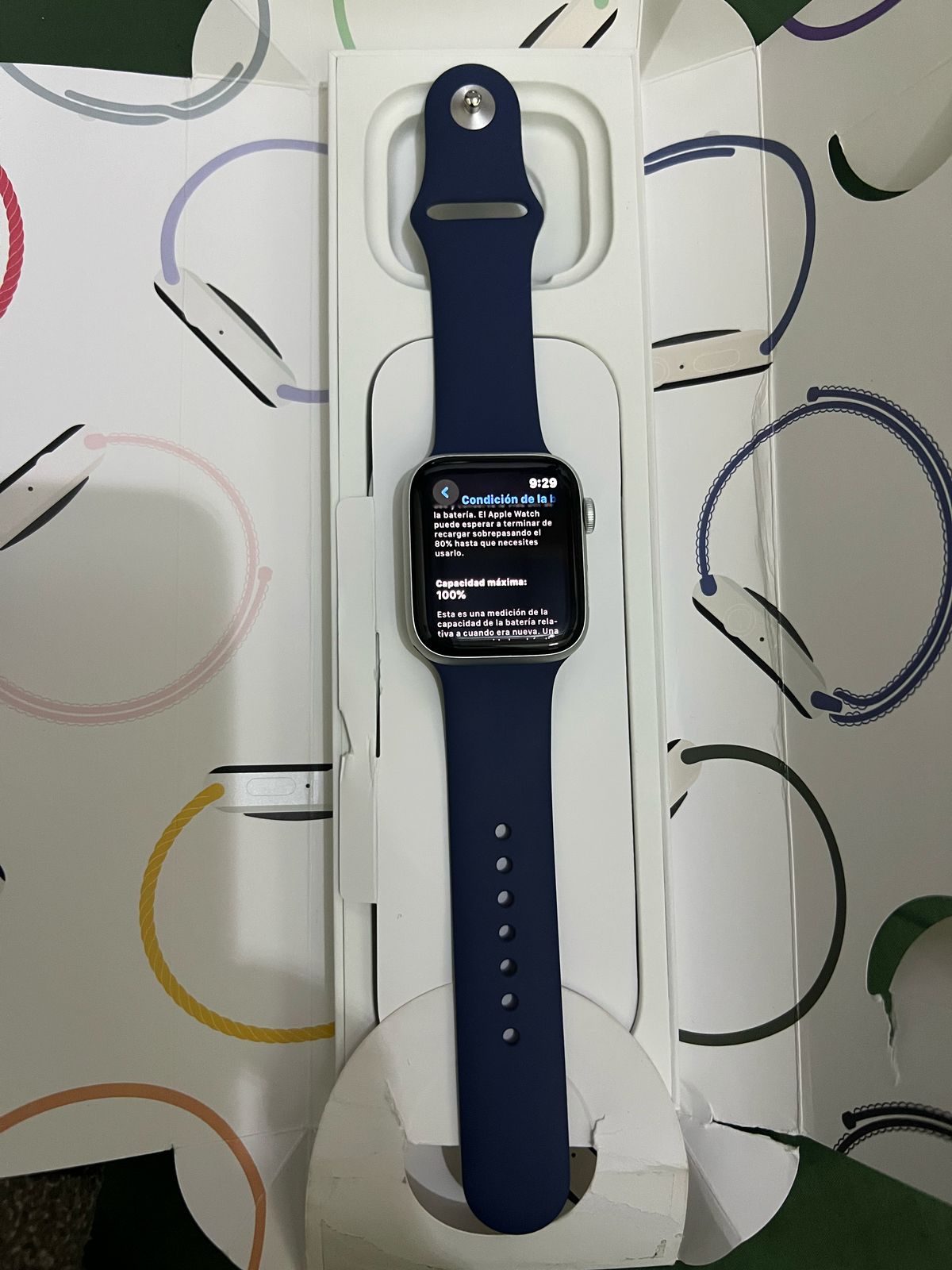 otros electronicos - Apple Watch SE (Gen 2, 44mm Siiver Al Denim SB S/M GPS Baterry %100 1