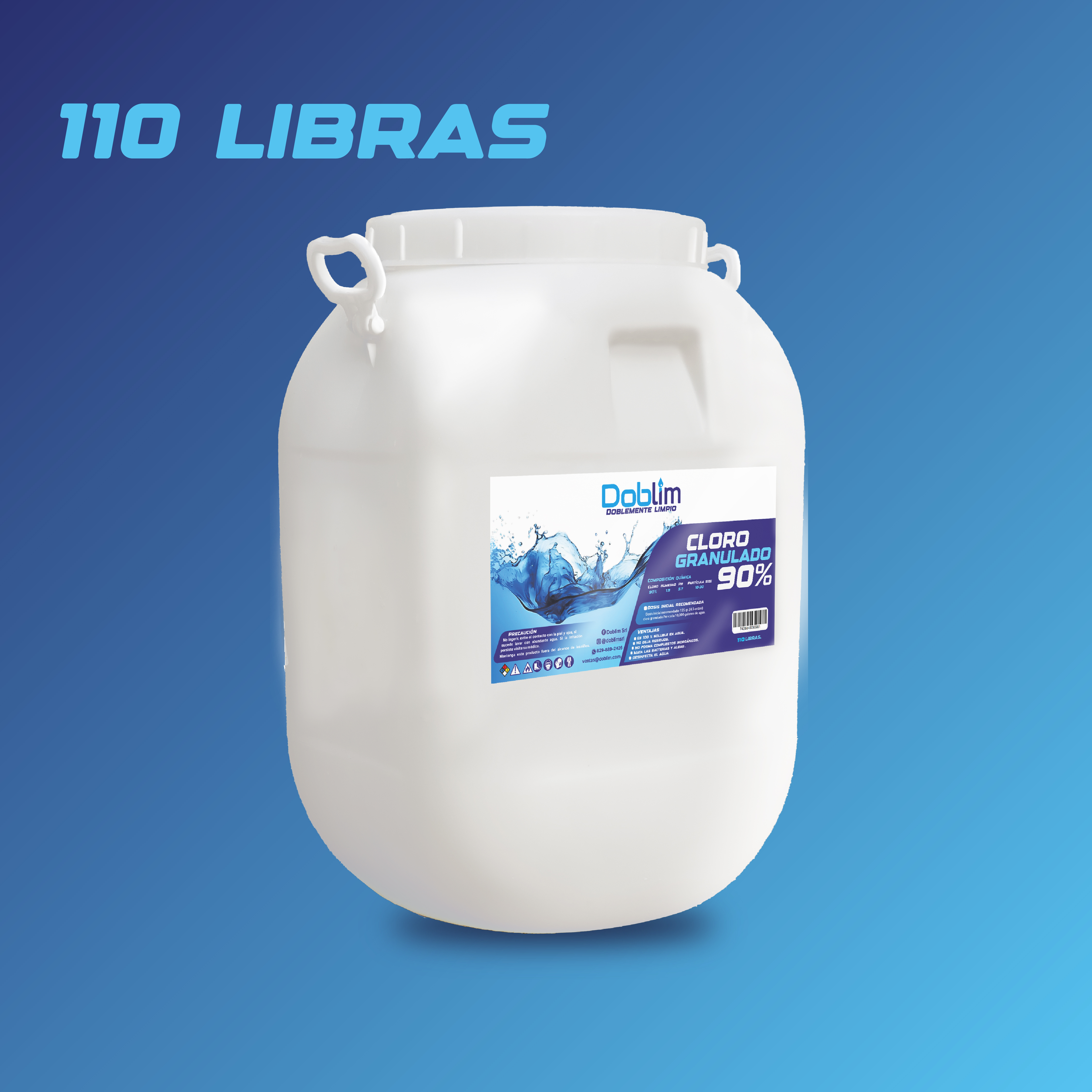 herramientas, jardines y exterior - Cloro 90% Granulado – Tambor 110 lb para Piscinas 1