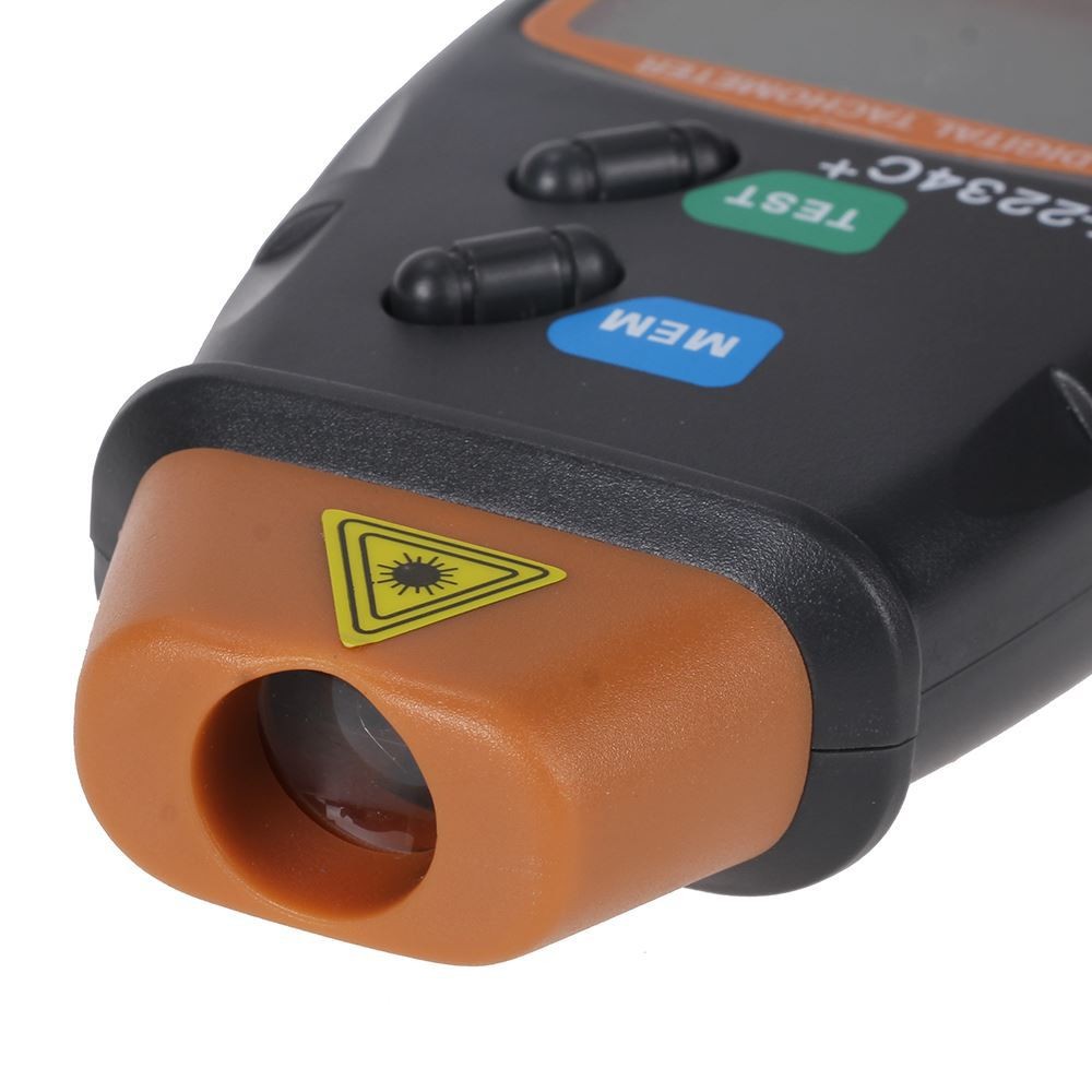equipos profesionales - Tacometro Laser Digital Medidor de Velocidad LCD Revoluciones RPM 2