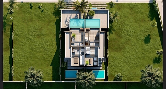 casas vacacionales y villas - Venta de villas De lujo con piscina tipo townhouse en los corales Punta cana bav 7
