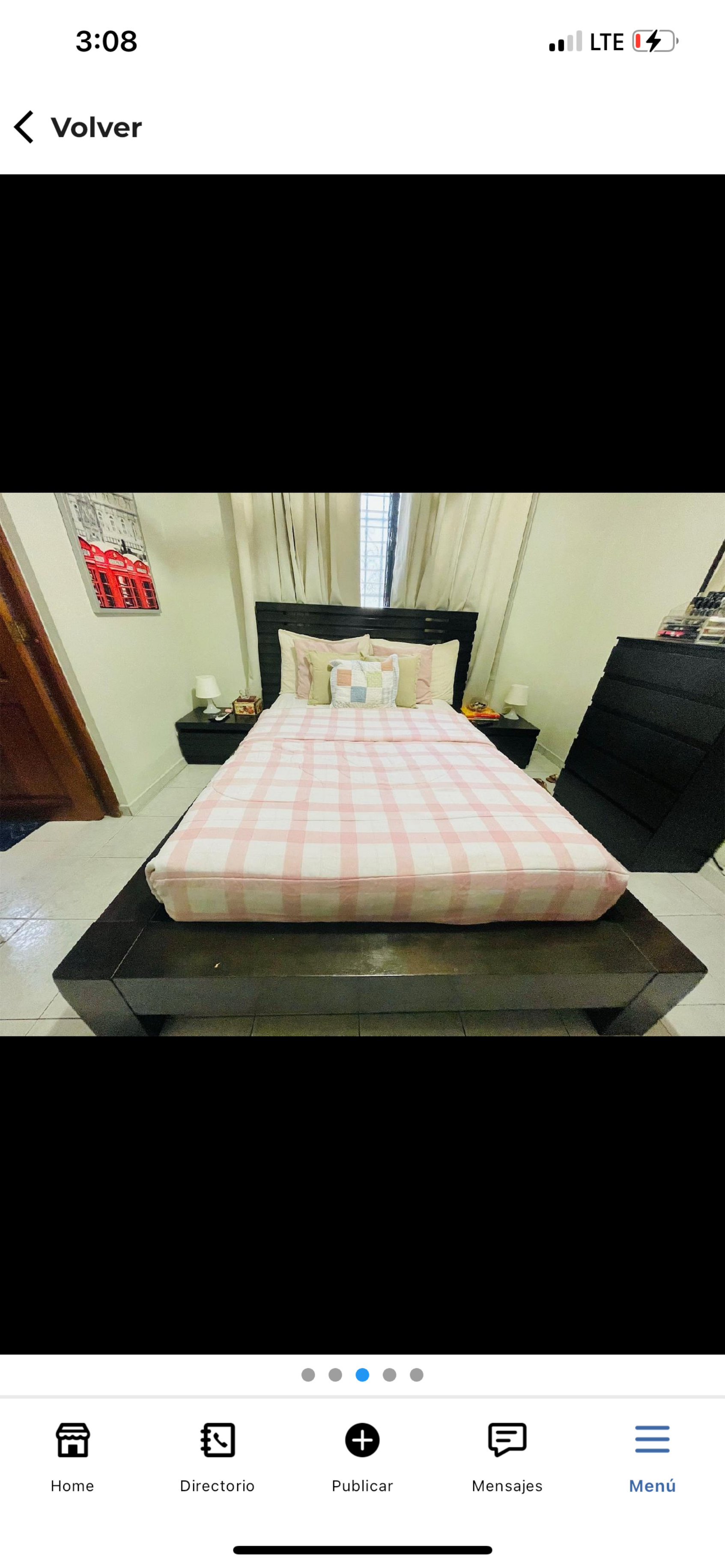 muebles y colchones - cama y colchón de Almacenes Unidos con dos mesas de noche 3