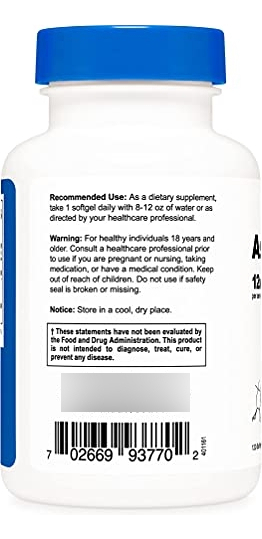 Salud y Equipamiento Médico - Astaxantina 12mg 120 Cap Nutricost 1