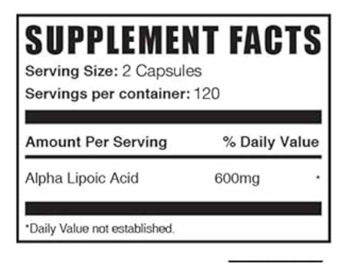 Salud y Equipamiento Médico - Bulksupplement Ácidoalfa Lipoic - U - Unidad A $895 1