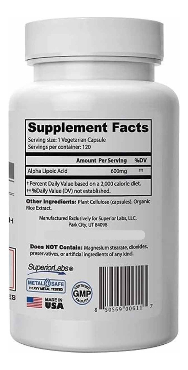 Salud y Equipamiento Médico - Superiorlabs Ácido Alfa Lipoico - - Unidad A $2041 1