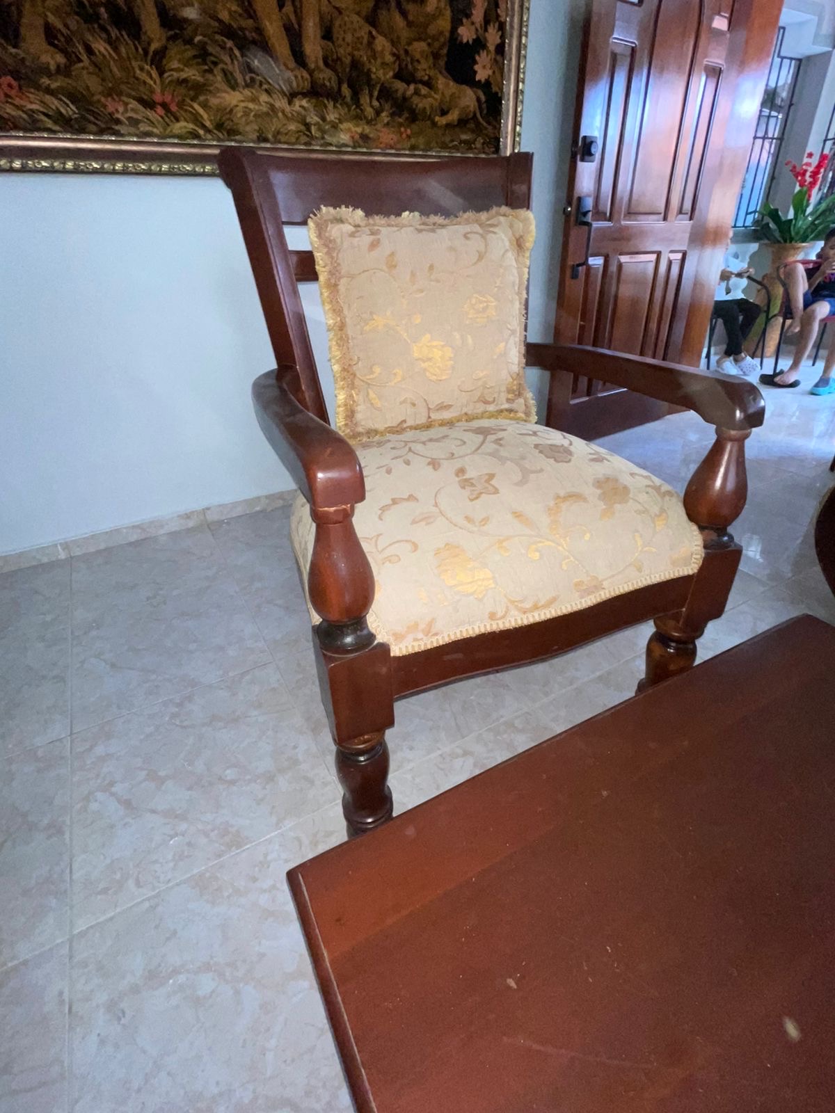 muebles y colchones - Juego de sala de caoba 5