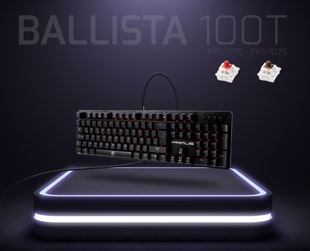 computadoras y laptops - TECLADO PRIMUS GAMING, USB, CON ILUMINACION ROJA (PKS-101S) 0