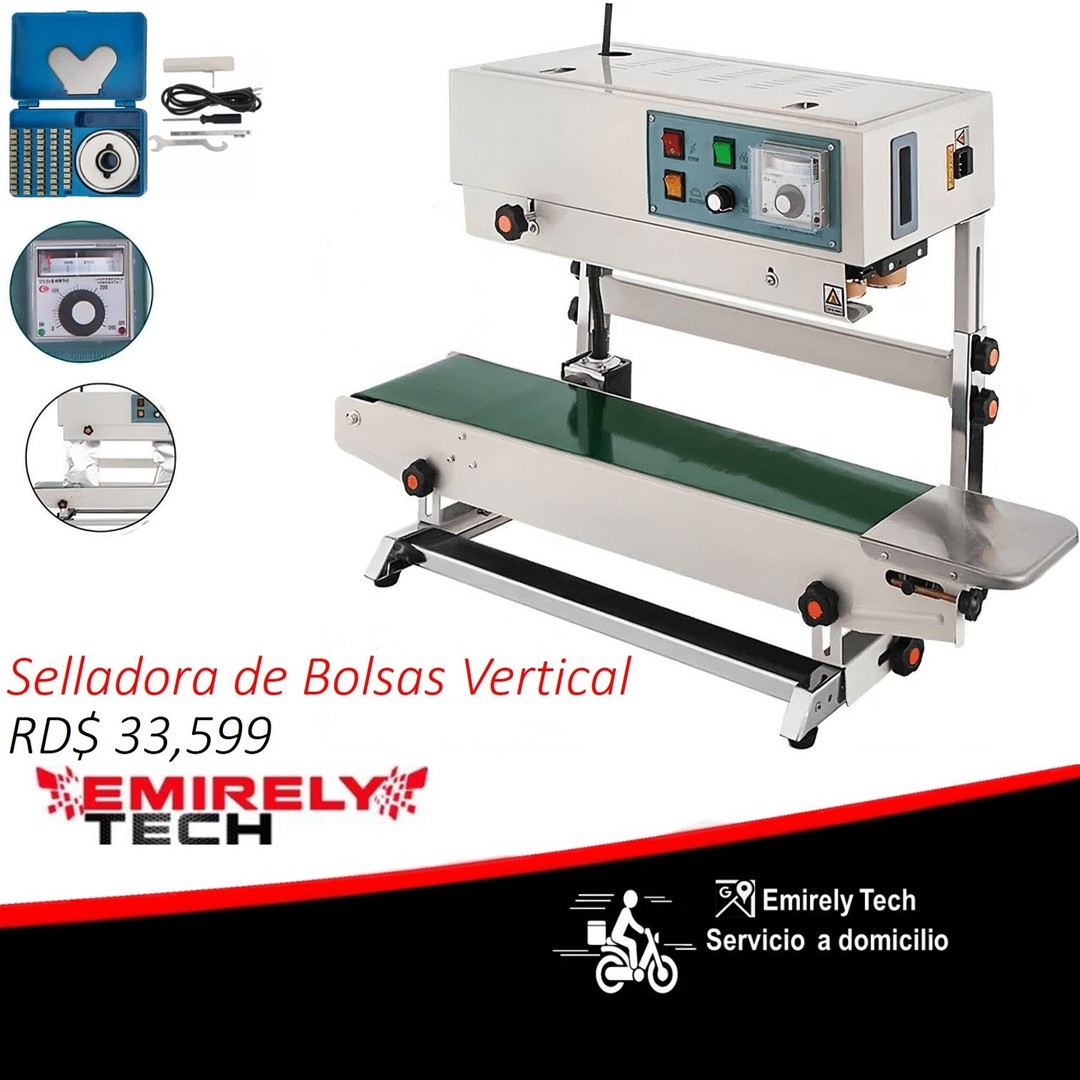 equipos profesionales - Selladora de banda vertical Empacadora de fundas continua envasadora industrial 0