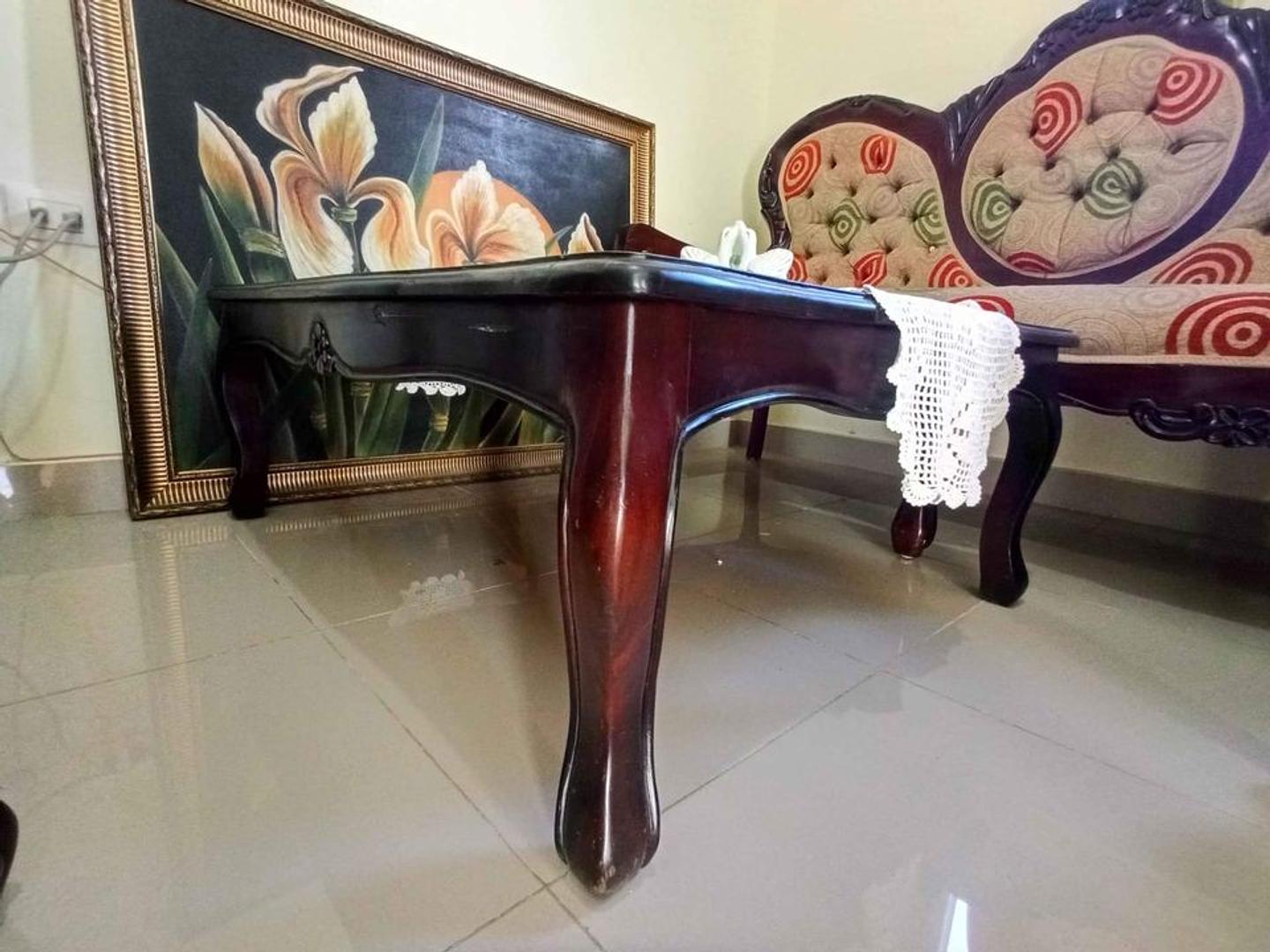 muebles y colchones - Set / Juego de Muebles en Caoba Tapizado 1