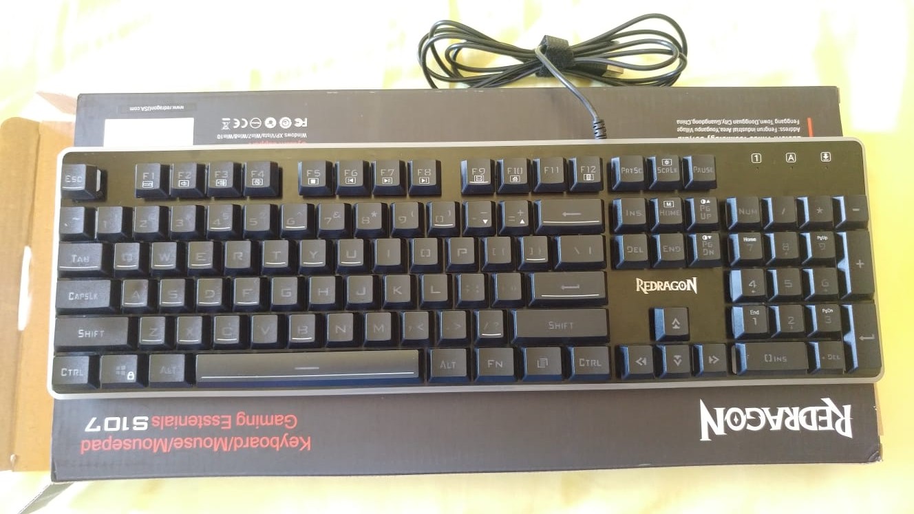 computadoras y laptops - Combo Mouse y teclado Redragon S107 0