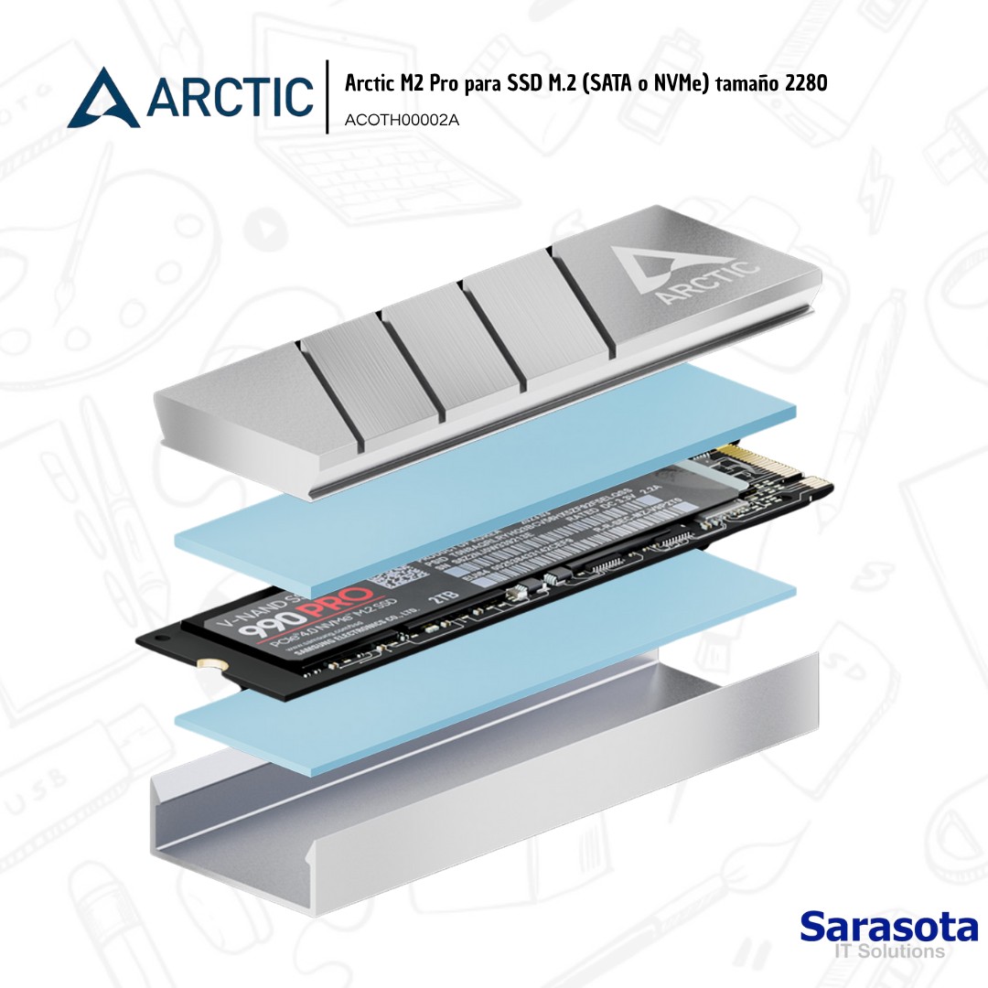 accesorios para electronica - Arctic M2 Pro Silver Disipador Térmico 3