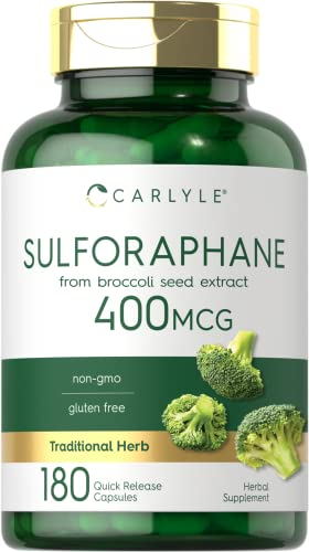 Salud y Equipamiento Médico - Sulforafano 400mcg | De Extracto De Semilla De Brocoli | 180 1
