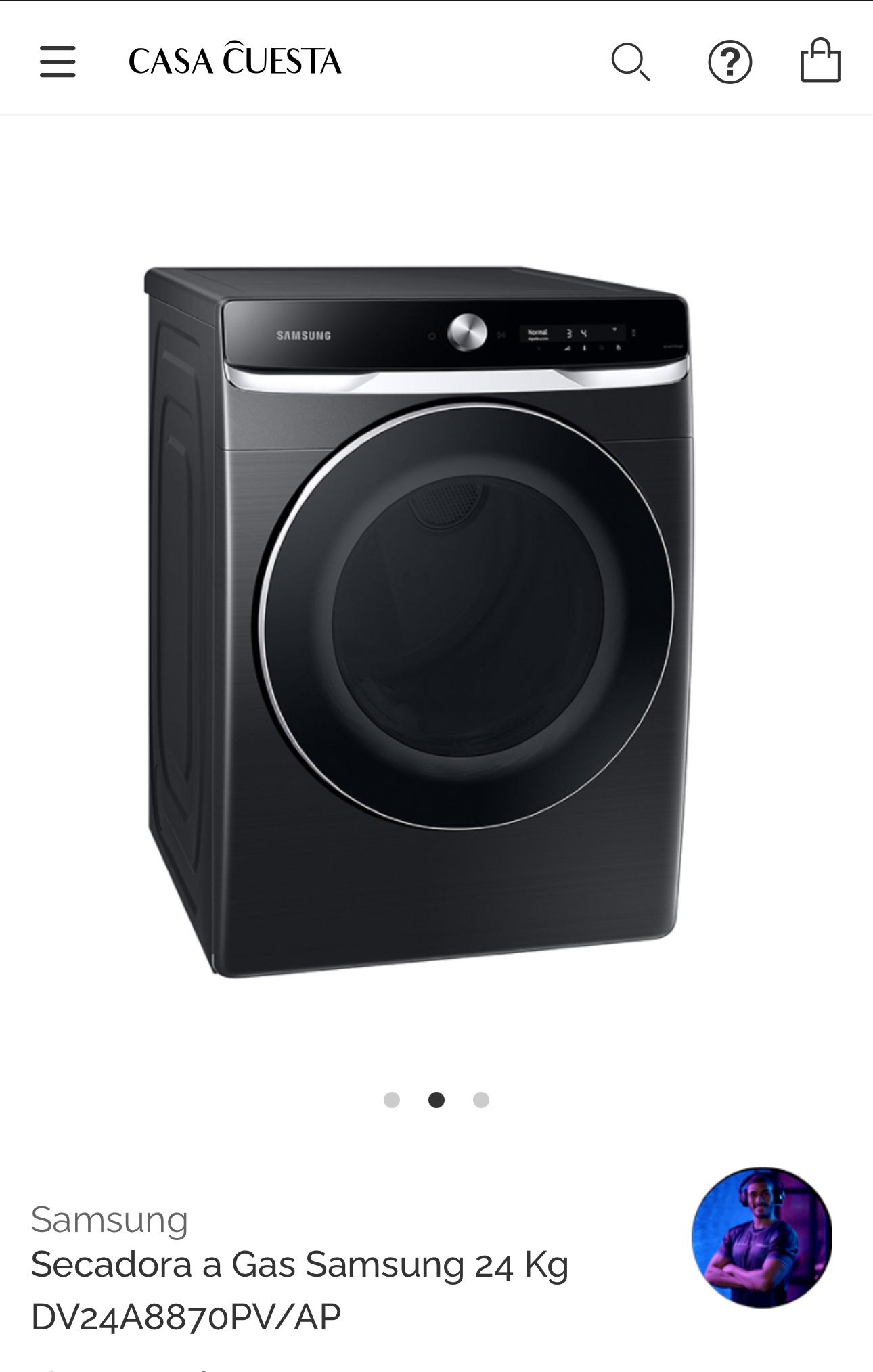 electrodomesticos - SECADORA SAMSUNG A GAS 24 KG 1