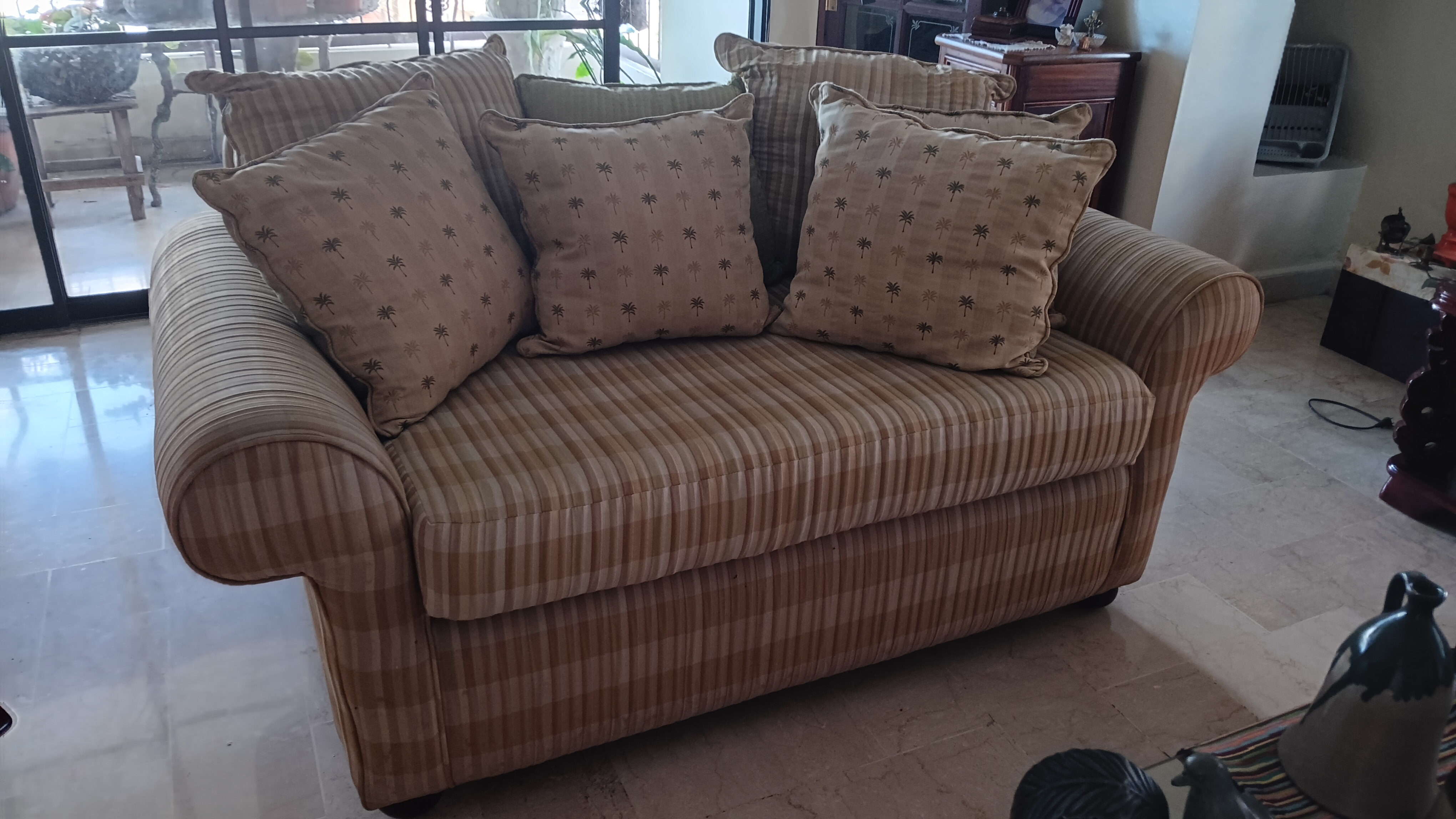 muebles y colchones - Juego de 2 sofás grandes tapizados