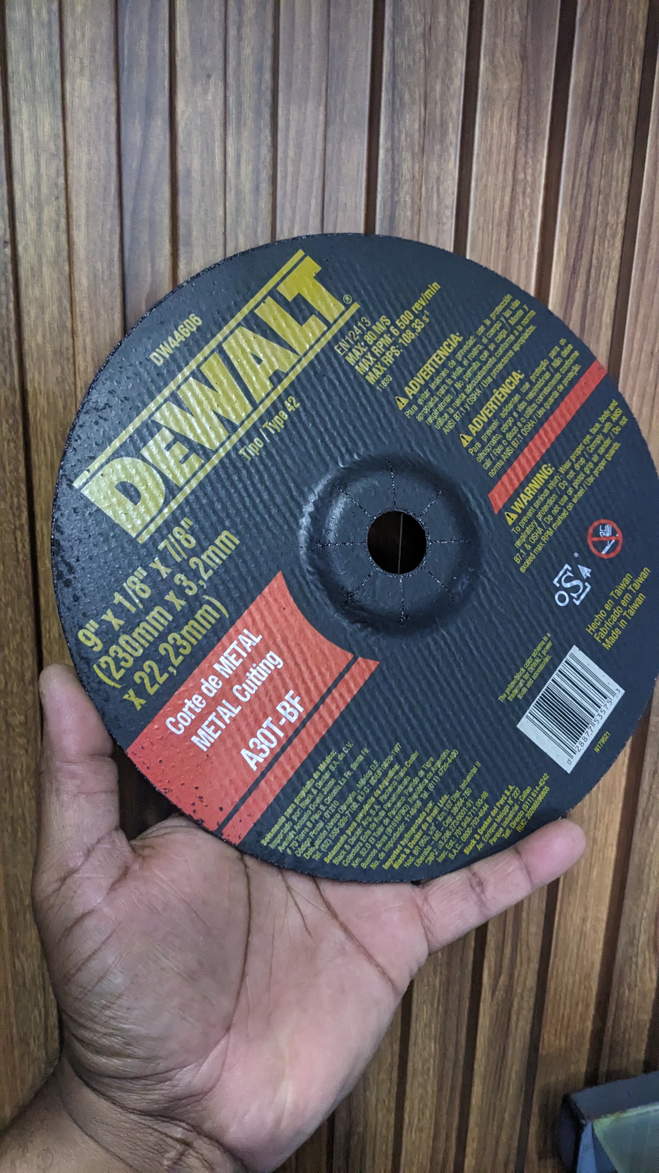 equipos profesionales - disco 🥏 de corte Dewalt 9"x1/8x7/8" 1