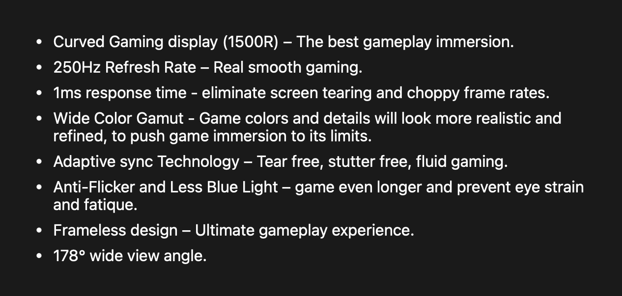 computadoras y laptops - MONITOR GAMER MSI CURVED 32 PULGADAS FHD  7