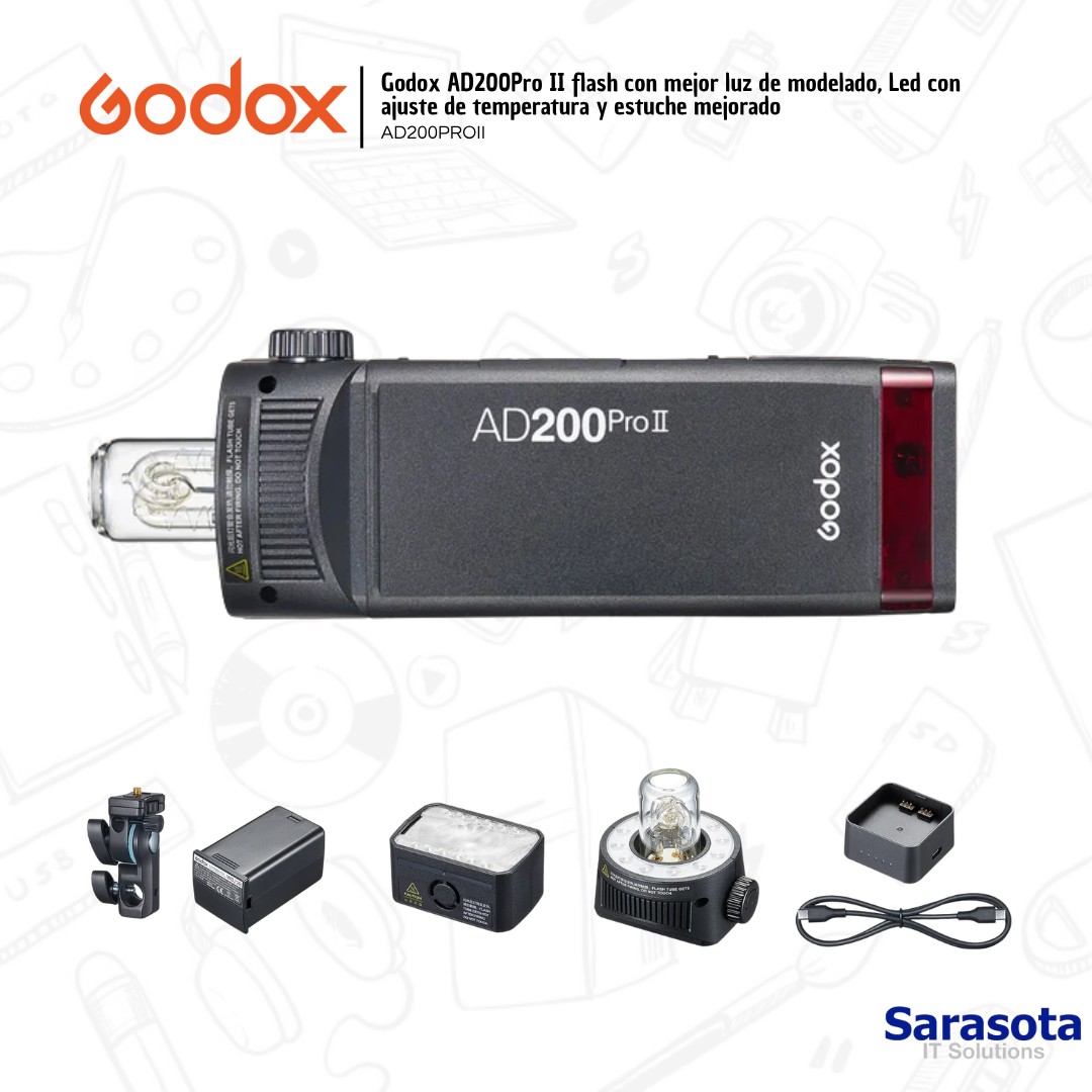 accesorios para electronica - Godox AD200Pro II  con estuche de regalo  2