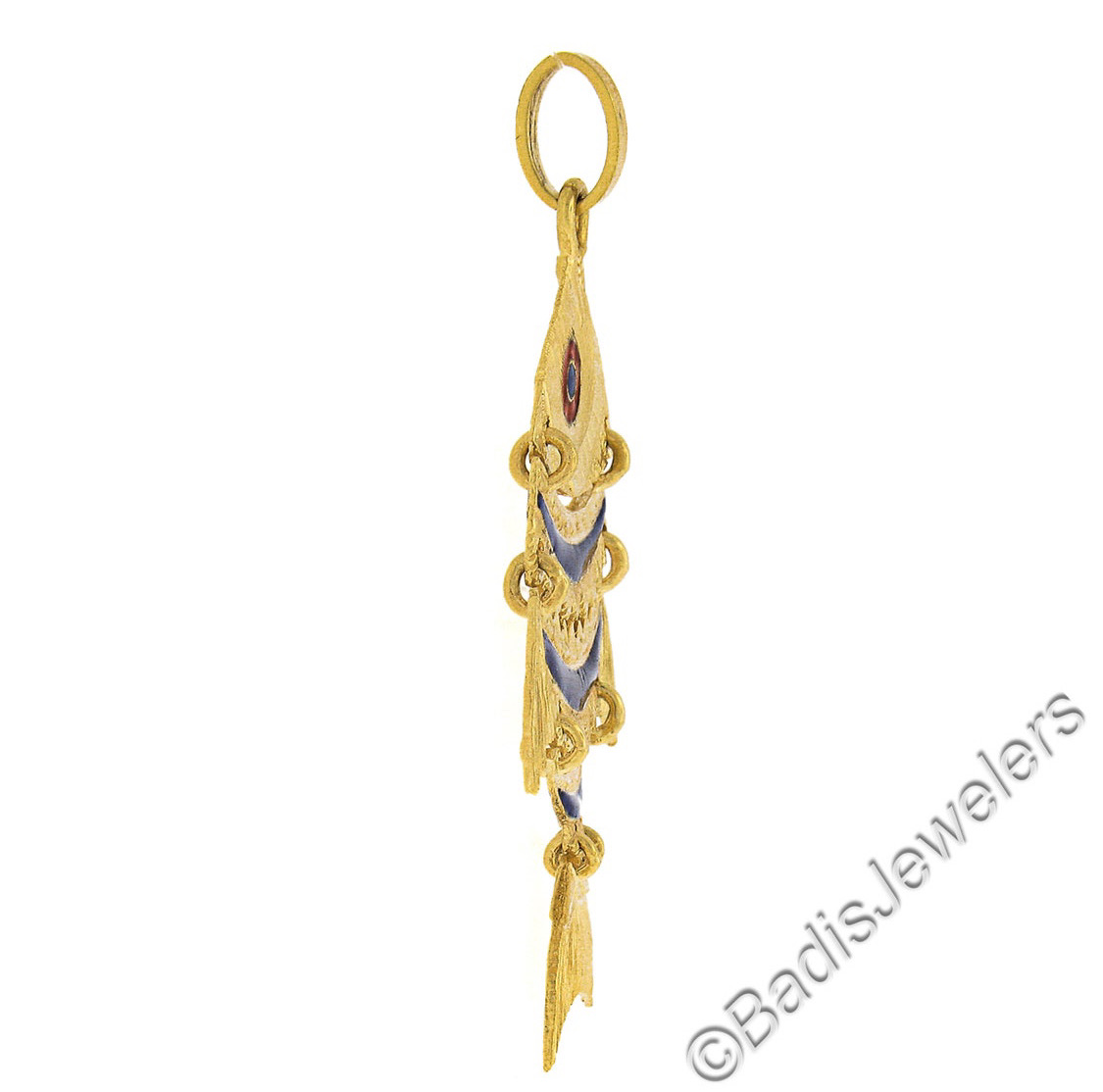 joyas, relojes y accesorios - Colgante vintage de pez en oro amarillo de 18 quilates.  1