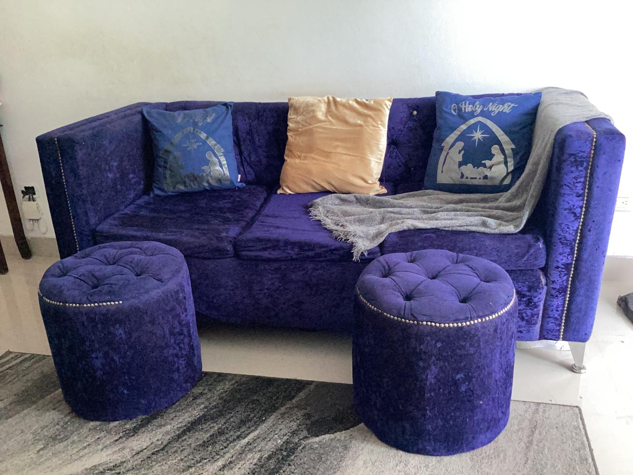 muebles y colchones - Se vende Mueble con dos ottomans, de oportunidad 0