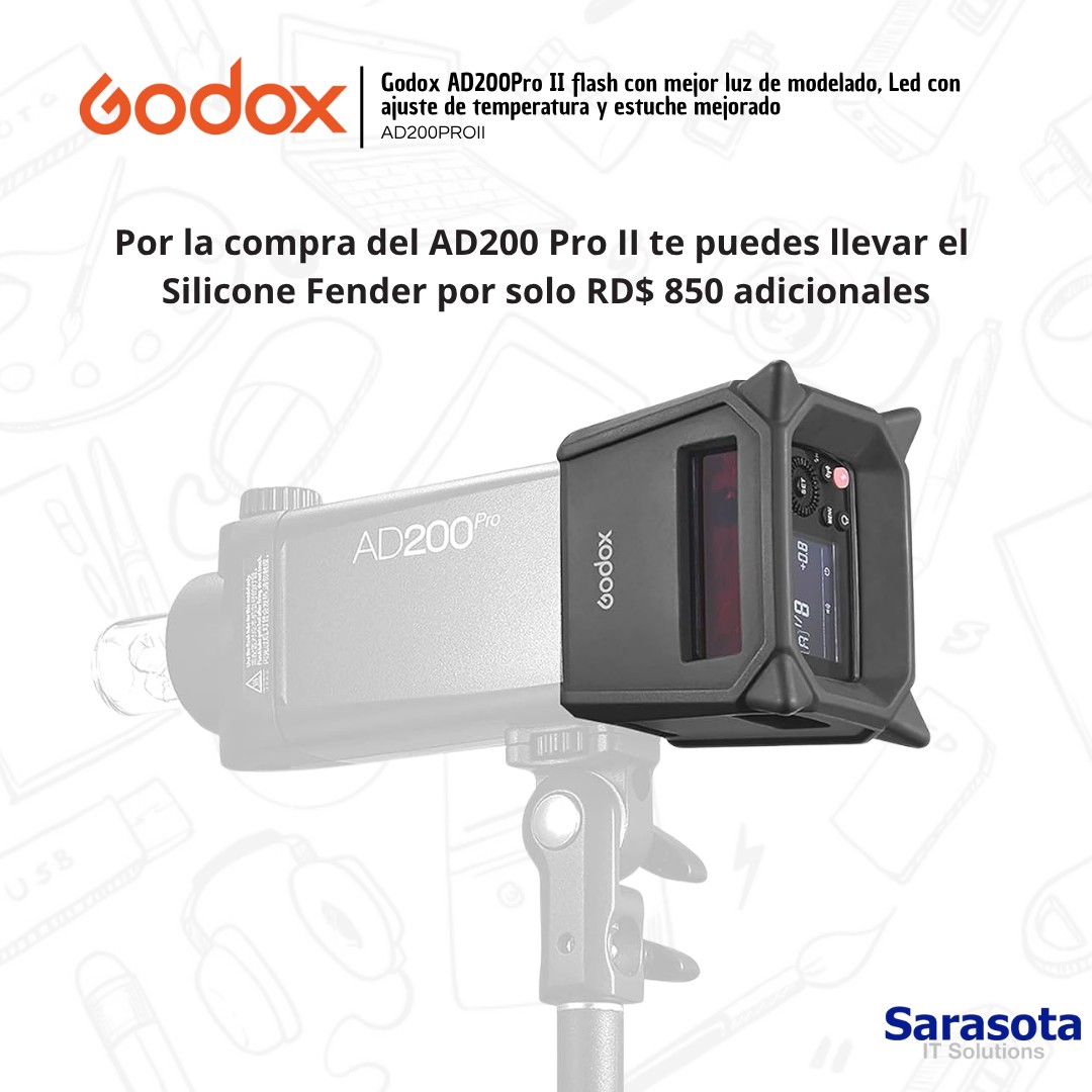 accesorios para electronica - Godox AD200Pro II  con estuche de regalo  3