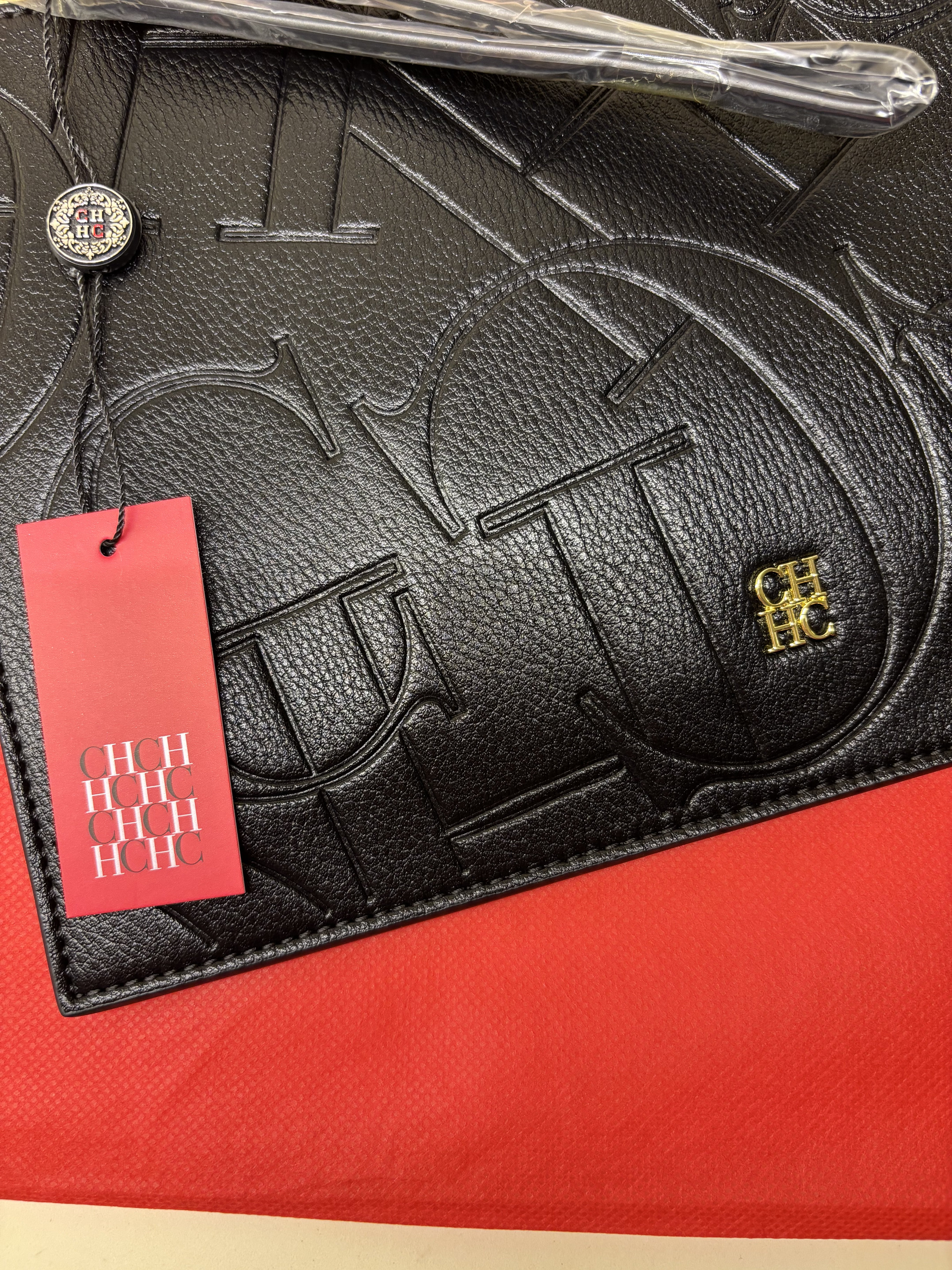 carteras y maletas - Cartera tipo sobre Carolina Herrera CH negro  2