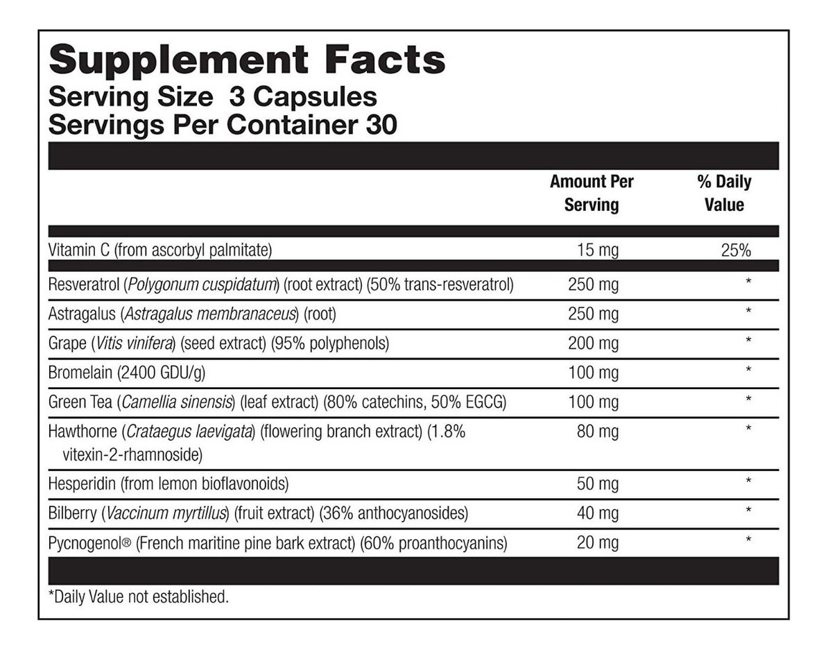 Salud y Equipamiento Médico - Resveratrol 90caps Veganas - Unidad 1