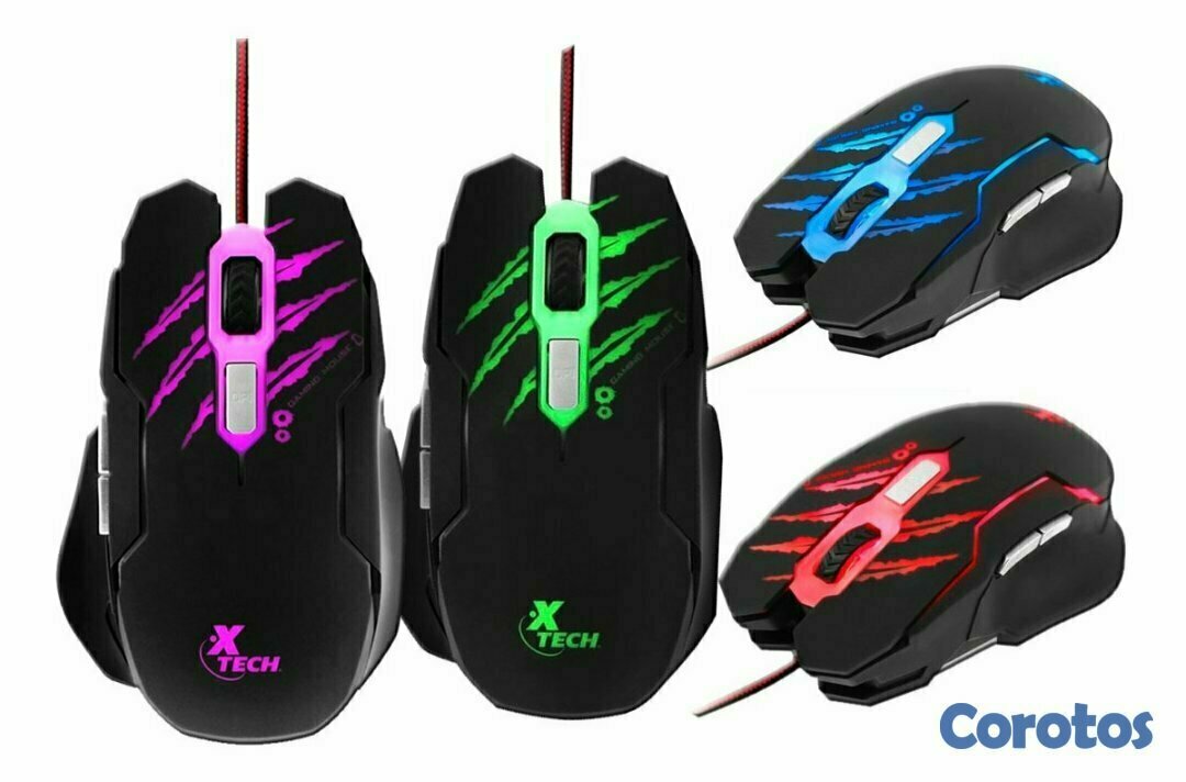 computadoras y laptops - MOUSE XTECH GAMING XTM-610, USB, 6 BOTONES, 3200DPI, BLACK   AHORA  JUEGAR CON P