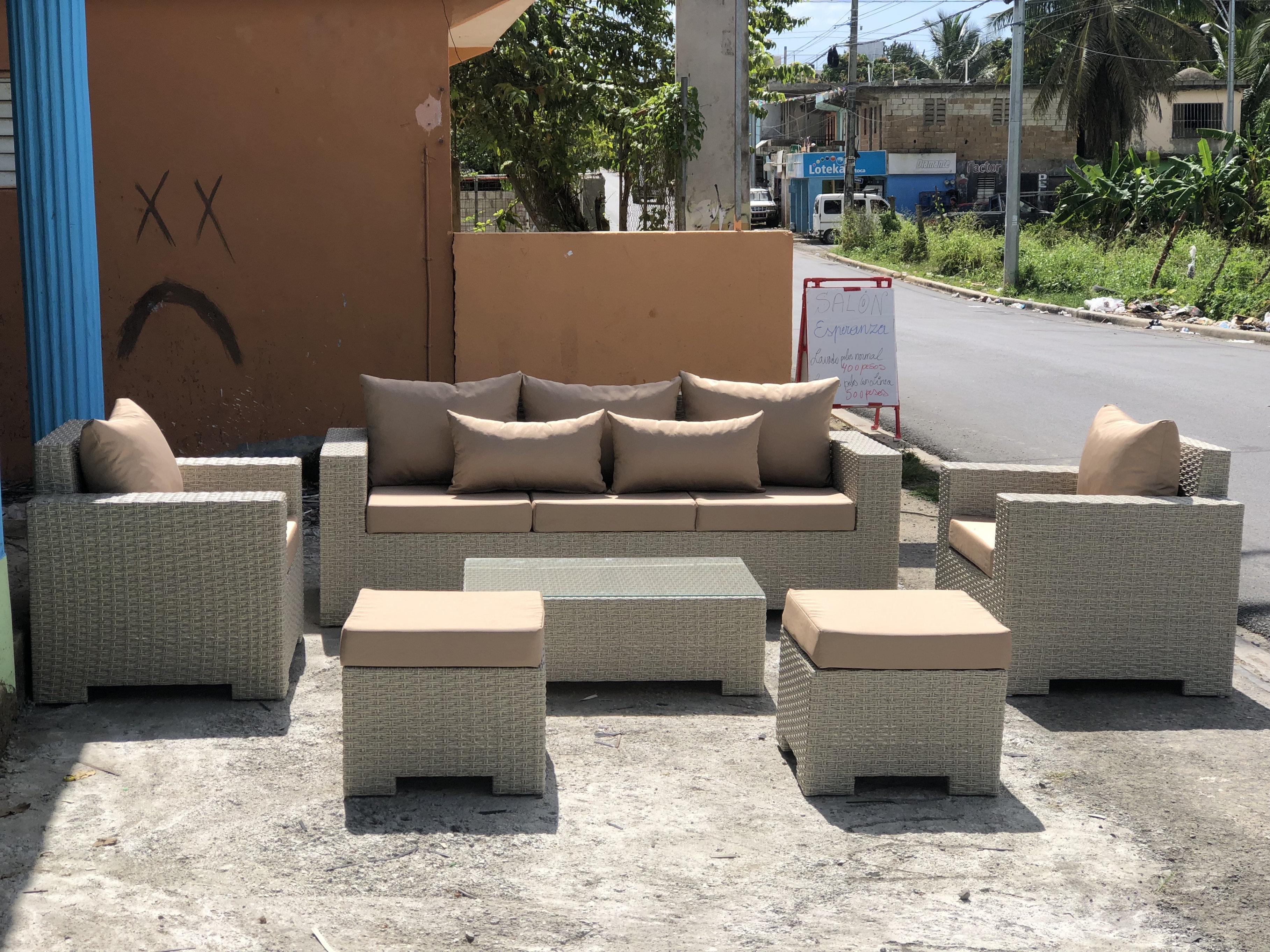 muebles y colchones - muebles y comedores de exterior, en mimbre y rattan sintético  4