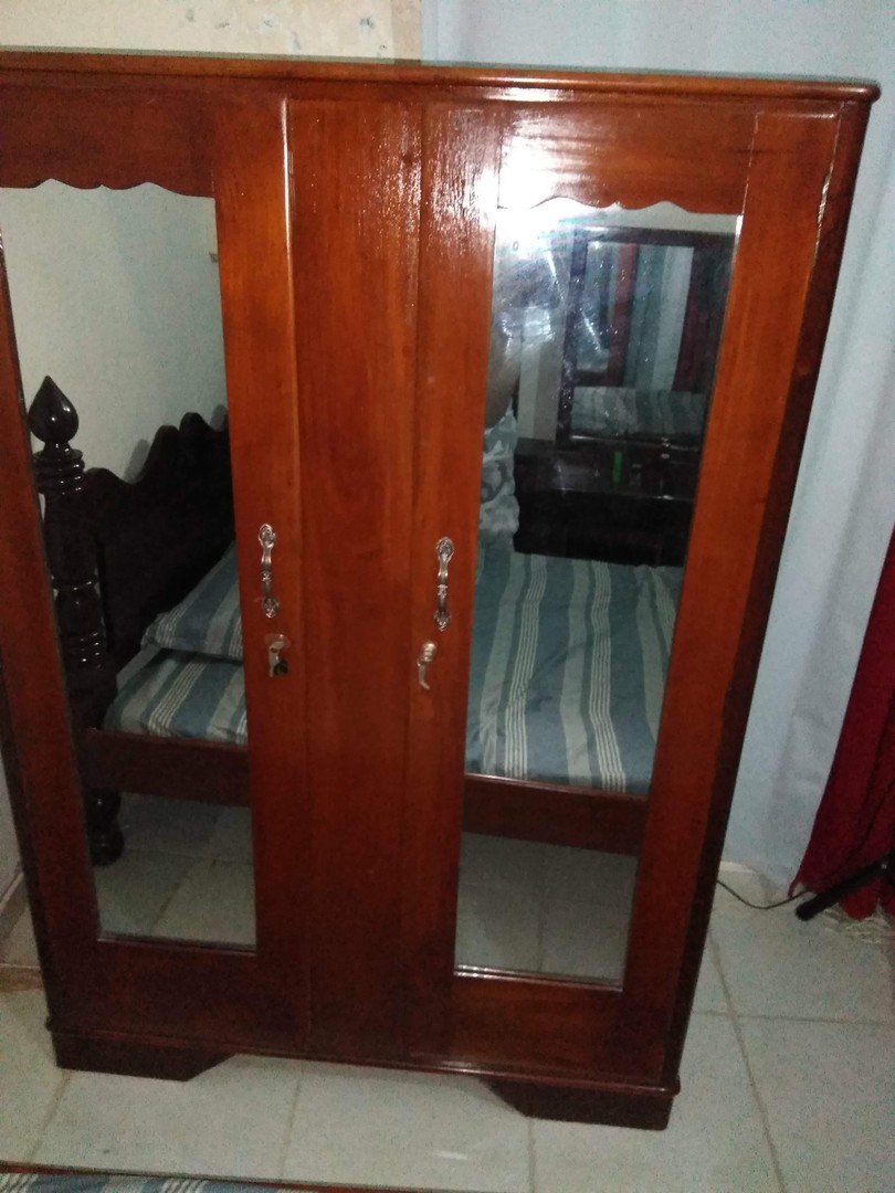 muebles y colchones - Viaje juego de dormitorio antiguo de caoba centenaria 2