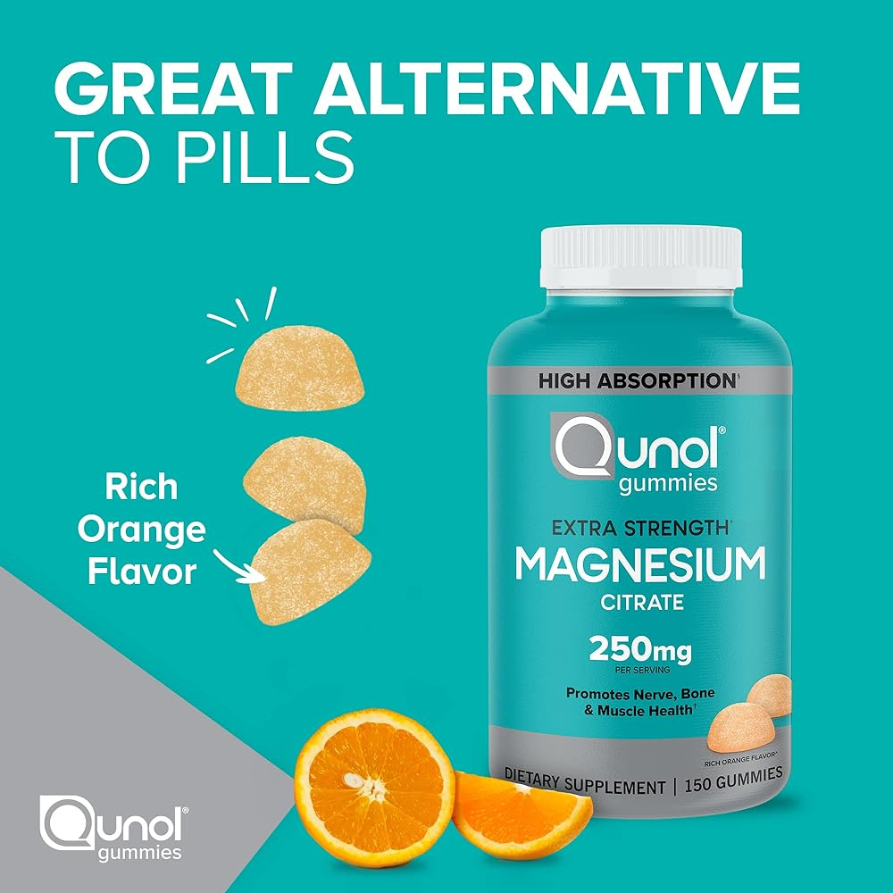 Salud y Equipamiento Médico - Gomitas De Citrato De Magnesio Qunol Para Adultos, 250 Mg Go 2