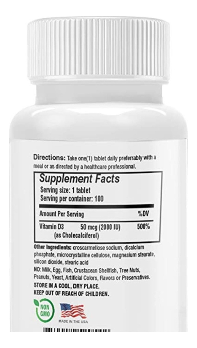Salud y Equipamiento Médico - Vitamina D3 100 Tabs Safrel 1