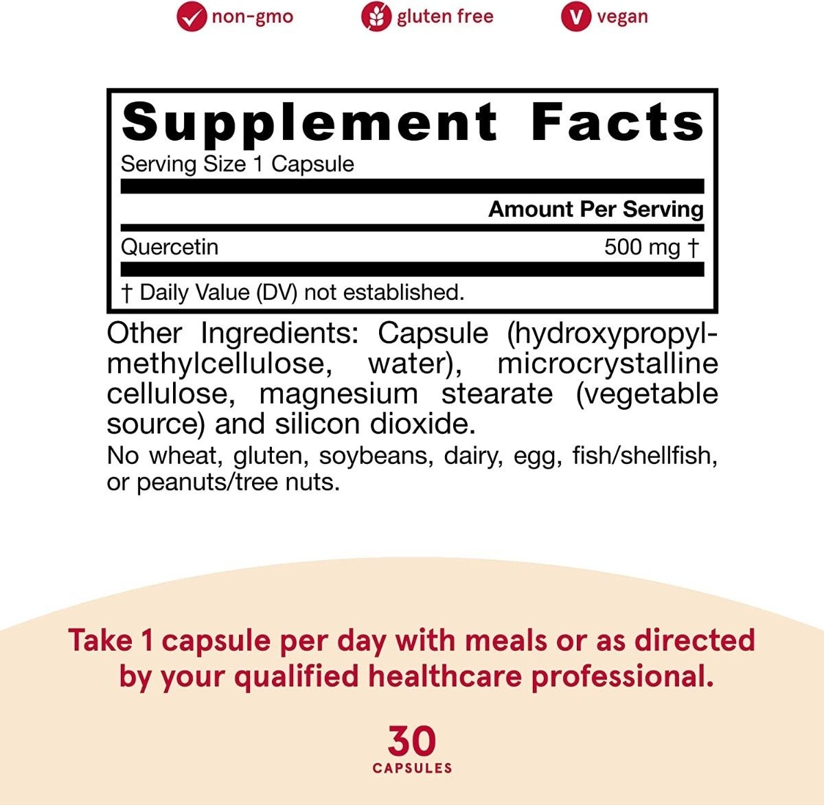 Salud y Equipamiento Médico - Quercetina 500mg 30cap Jarrow Formula 1