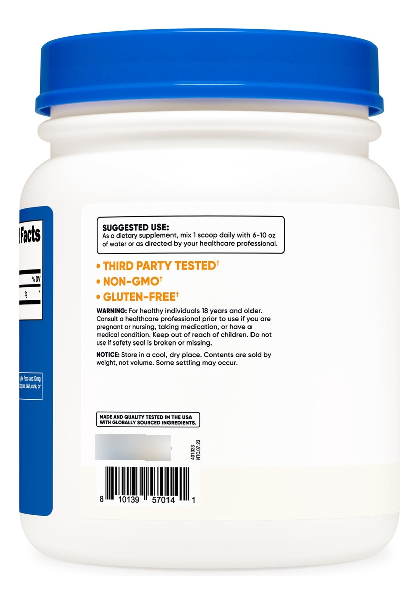 Salud y Equipamiento Médico - Taurina En Polvo Nutricost (1kg) - 500 Raciones 3