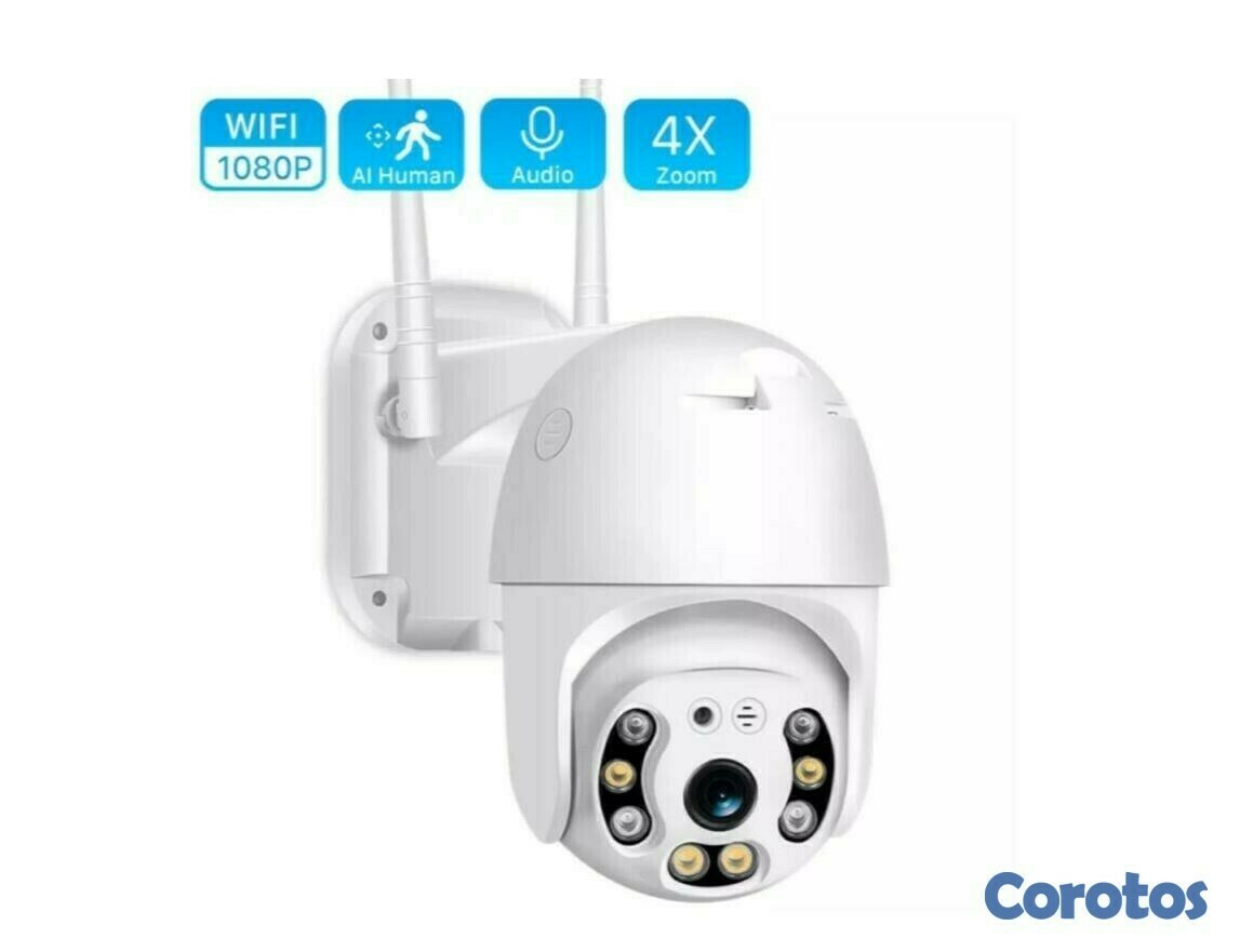 camaras y audio - Cámara wifi de exterior PTZ YOOSEE, gira 360 grados soporta sol y agua 3