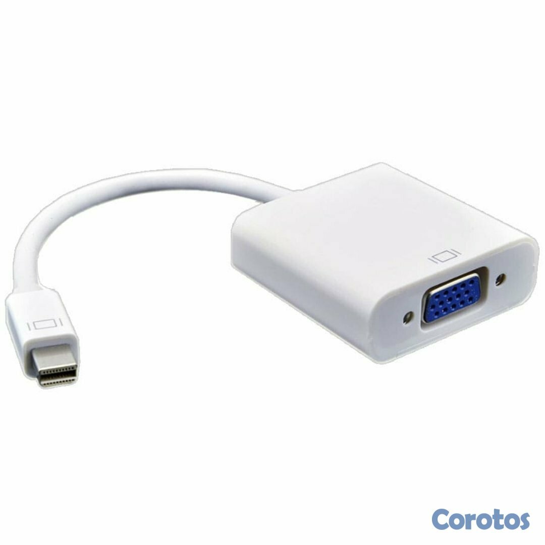 computadoras y laptops - ADAPTADOR CONVERTIDOR MINI DISPLAYPORT A VGA, FUNCIONA CON MACBOOK PRO / AIR