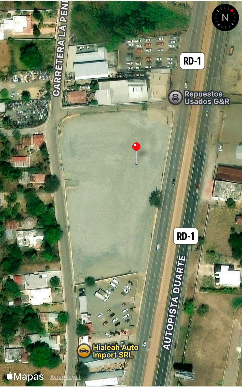 solares y terrenos - Terreno de Venta en Autopista Duarte  0