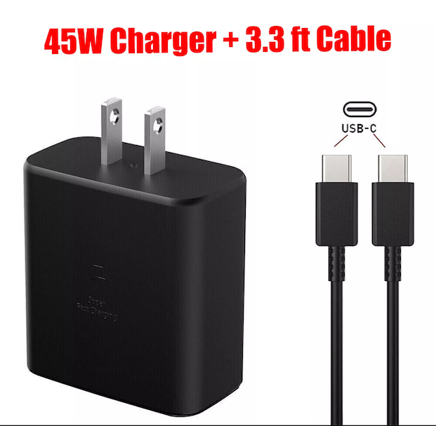 accesorios para electronica - 45W USB-C Super Fast Wall Charger / Cable For Samsung Galaxy S24 S23 & iPhone 15 3