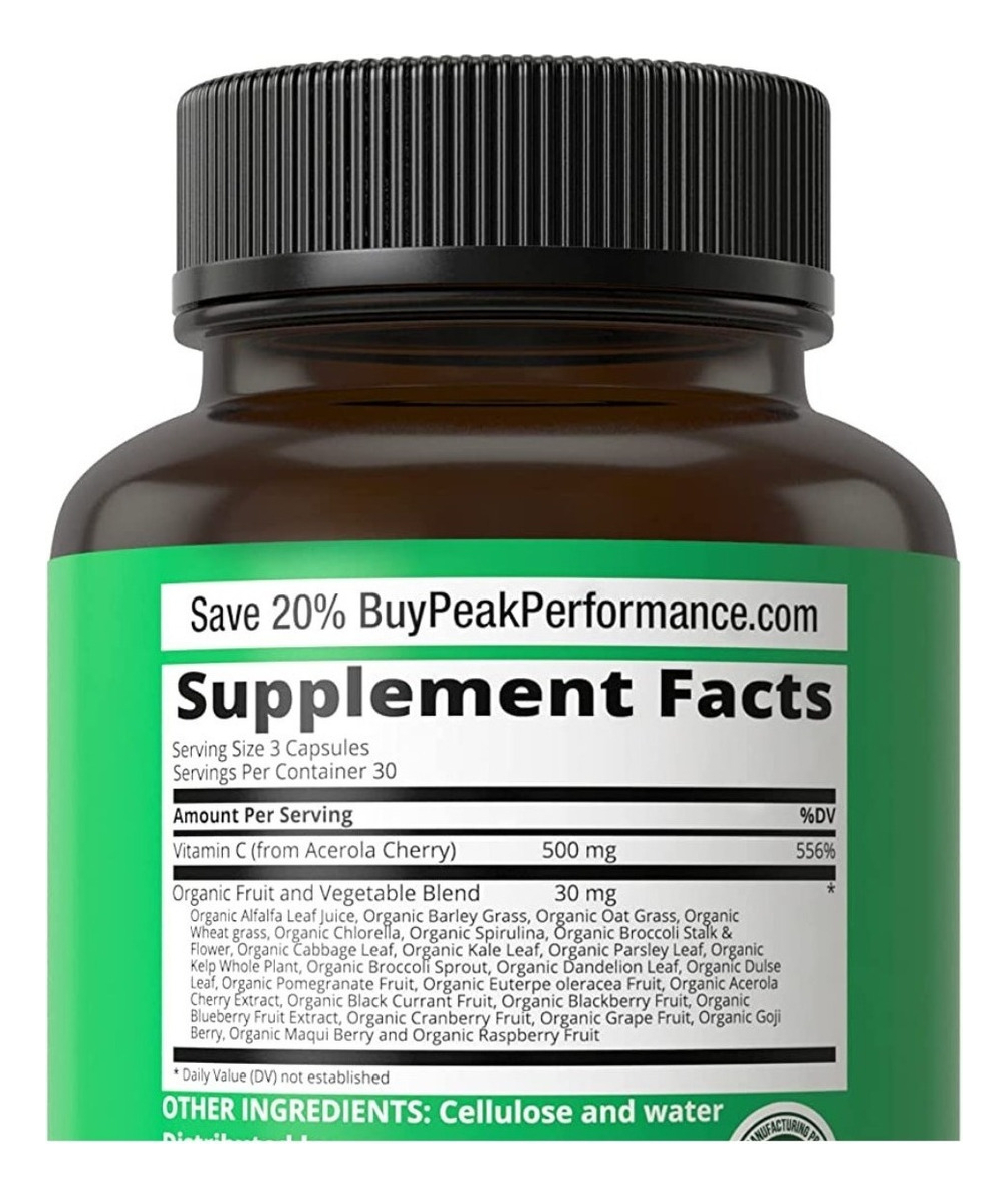 Salud y Equipamiento Médico - Vitamina C 1000 Mg 90 cap Peak 1
