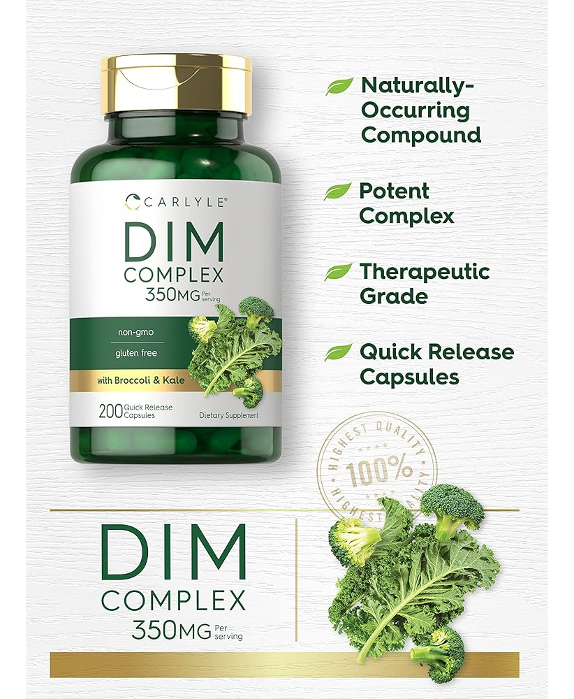 Salud y Equipamiento Médico - Suplemento Carlyle Dim | 350mg | 200 Recuento | Complejo Veg 2