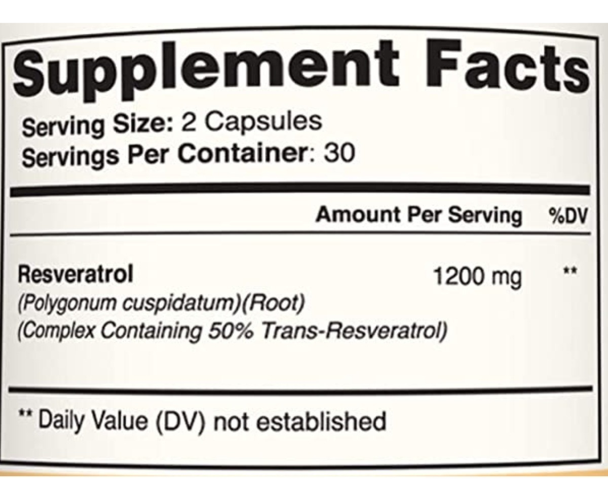 Salud y Equipamiento Médico - Resveratrol 100% Natural 60caps - - Unidad A $4515 1