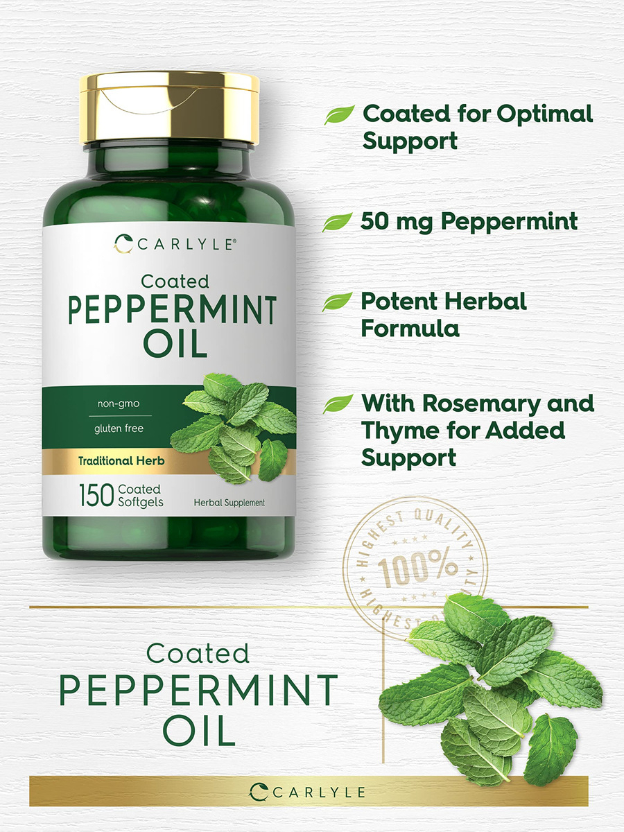 Salud y Equipamiento Médico - Capsulas De Aceite De Menta Capsulas Blandas | Suplemento De 3