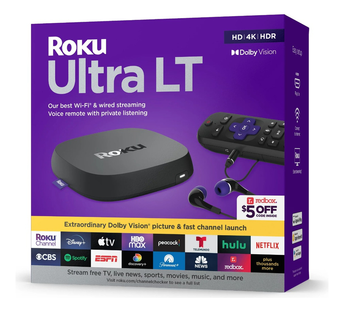 Salud y Equipamiento Médico - Roku Ultra 4k/hdr/dolby Vision Convierte Tv A Smart Tv