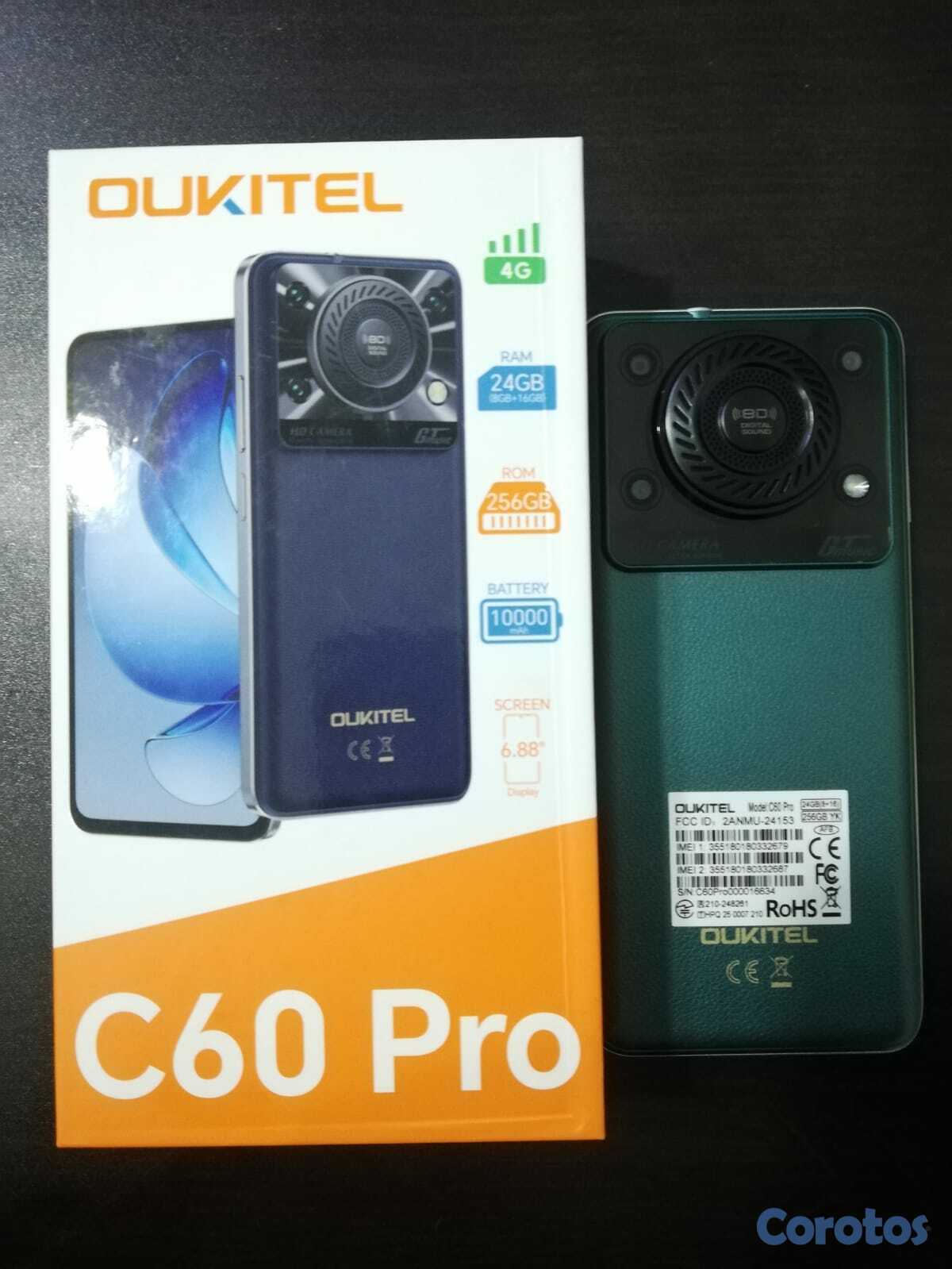 celulares y tabletas - Teléfono OUKITEL C60 Pro 256GB + 8GB Diseño Elegante, Rápido y Económico  2
