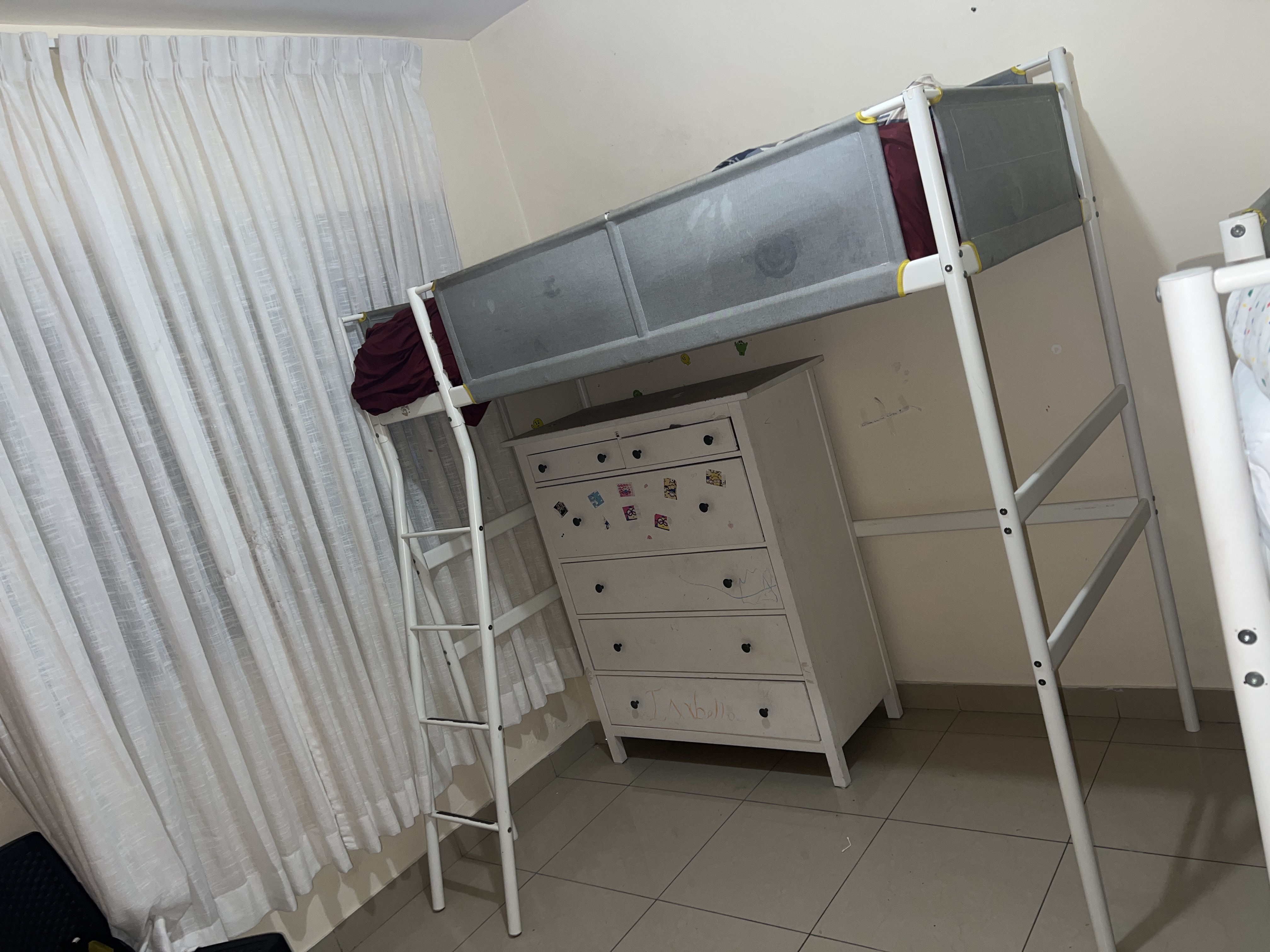 muebles y colchones - Cama alta de IKEA espacio abajo para escritorio o  2