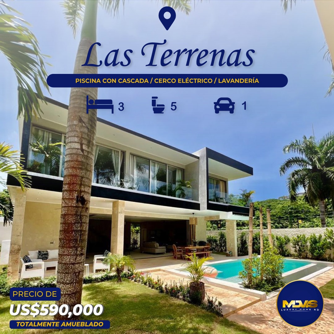 casas vacacionales y villas - 🔥Villa Amueblada con Piscina en Las Terrenas | 3Hab/5Baños | US$590,000🔥 0